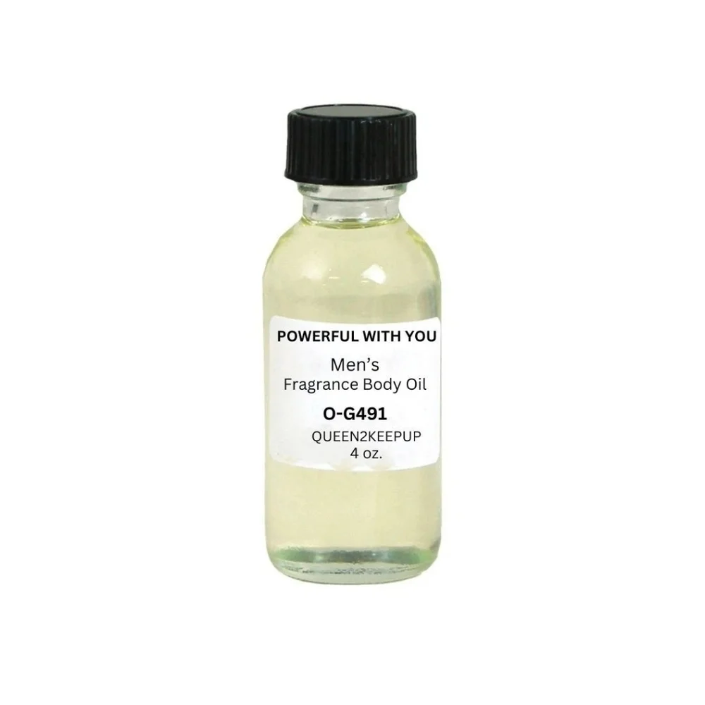 Powerful With You (Men) Body Oil 1 oz Fragrance All Natural Pure Uncut Scent